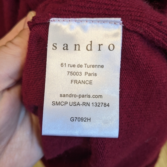 Sandro cashmere angora cardigan - Picture 6 of 7